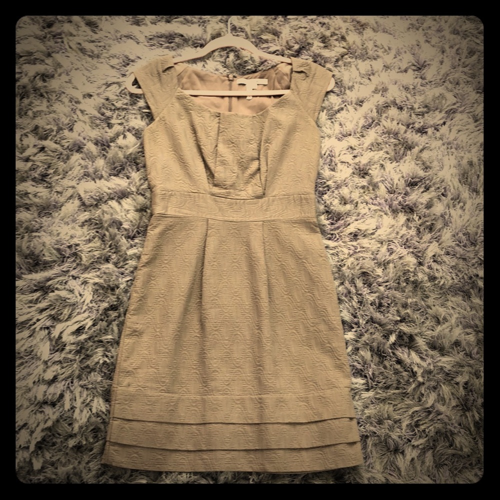 Max and Cleo Tan Cap Sleeve Dress